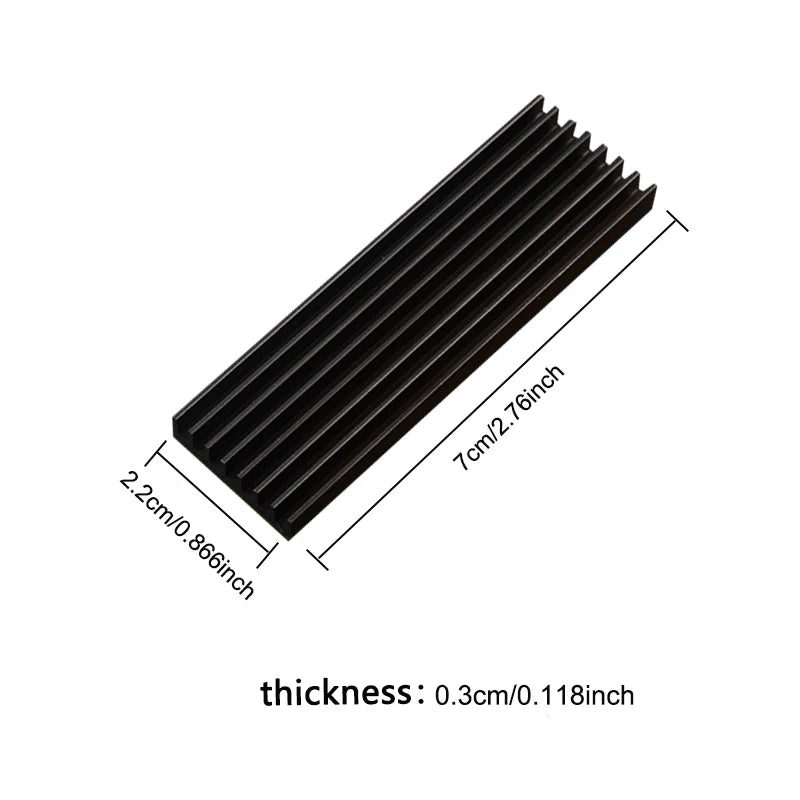 GPUHLOD M.2 2280 SSD Heatsink – Aluminum NVMe NGFF Cooler with Thermal Silicone Pad for PS5 & PC
