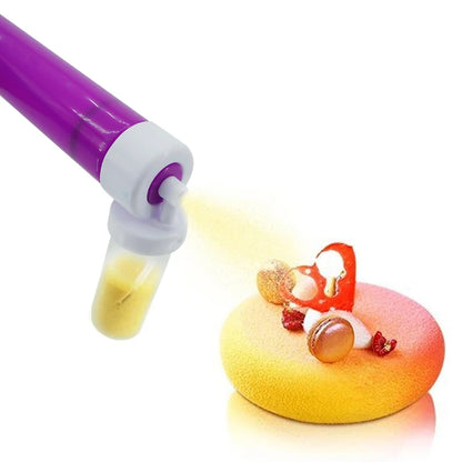 Cake Coloring Tools - Manual Airbrush for Baking Decoration, Cupcakes, Desserts, and Mousse - Kitchen Pastry Spray Gun and Sandblasting Accessories