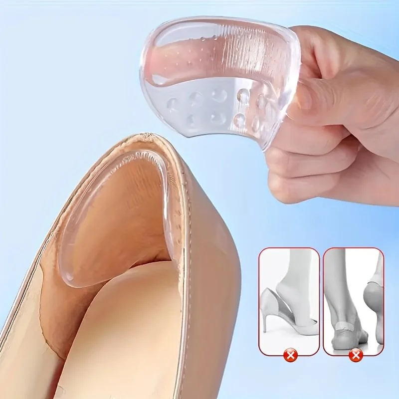Silicone Heel Grips Cushions — Anti-Slip Heel Pads for Women & Men, Comfort Inserts Foot Care Protectors