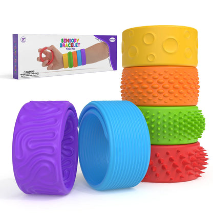 Textured Silicone Fidget Slap Bracelet Toy – Sensory Stress Relief Calming Fidget for Autism Support, Adults & Office Desk Use
