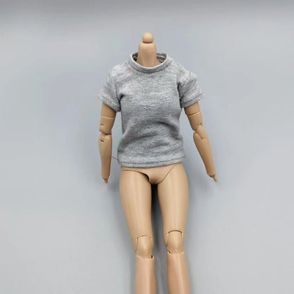 1/6 Scale Black T-Shirt for 12" (30cm) Action Figures — Male & Female DIY Model Accessories