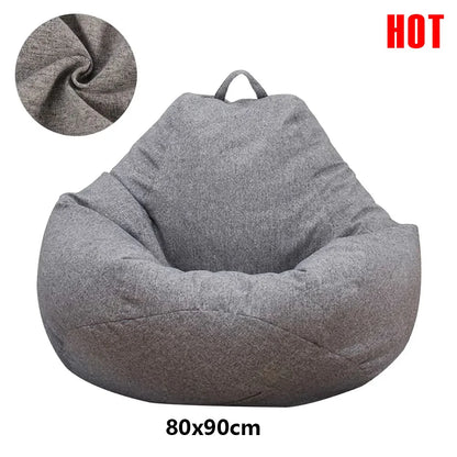 Large Lazy Bean Bag Sofa Cover – Comfortable Tatami Lounger Seat Cover for Living Room & Bedroom (No Filler)