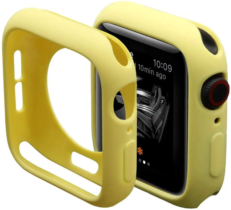 Apple Watch Silicone Case Cover - Soft Bumper Protective Accessory for Ultra 49mm Series 9 8 7 SE 6 5 45mm 41mm 44mm 40mm
