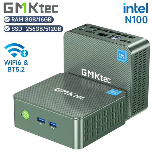 GMKtec G3 Mini PC – Intel Alder Lake N100, 8/16GB RAM, 256/512GB SSD, Windows 11 Pro, WiFi 6 & BT5.2