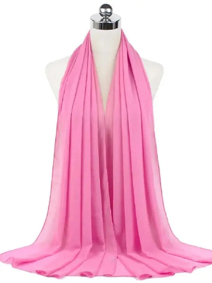 Women’s Solid Chiffon Instant Hijab – Ready-to-Wear Islamic Scarf, Muslim Shawl & Arab Head Wrap