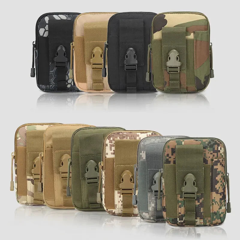 Waterproof Nylon Mobile Phone Case Pouch – Multifunctional Waist Bag for Men – Casual Small Waist Pack