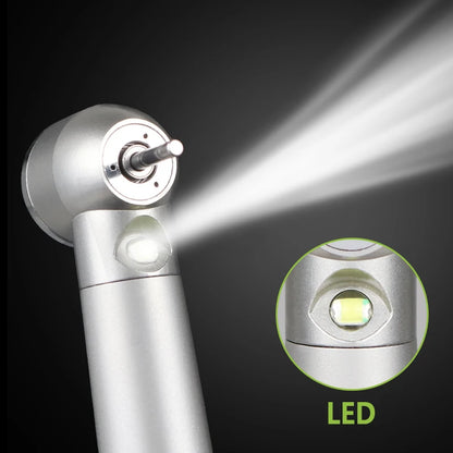 Dental LED High-Speed Handpiece — E-Generator Air Turbine with Push Button, Triple Water Spray & Dentist Tips Model B2 M4
