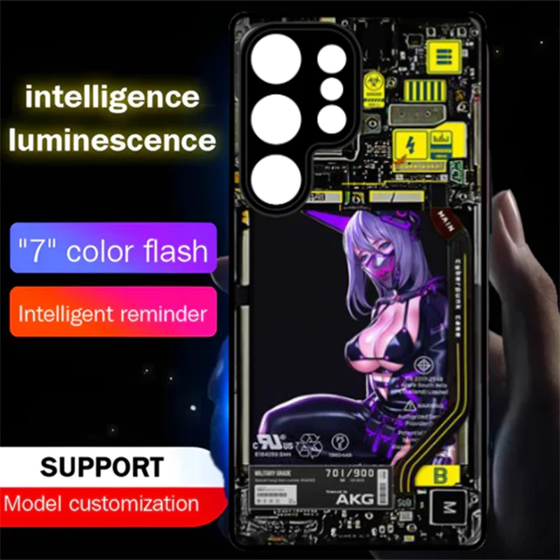 DIY Custom LED Phone Case - Glowing Anime Cartoon Cover for Samsung Galaxy A17, A16, A15, A14, A12, S20 FE, S21, S22, S23, S24, S25 & S26 Series