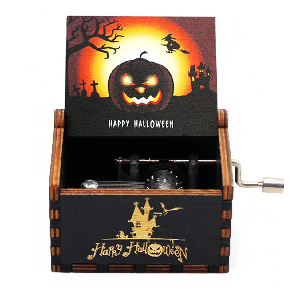 The Nightmare Before Christmas Music Box - Vintage Wooden Hand-Crank Musical Gift