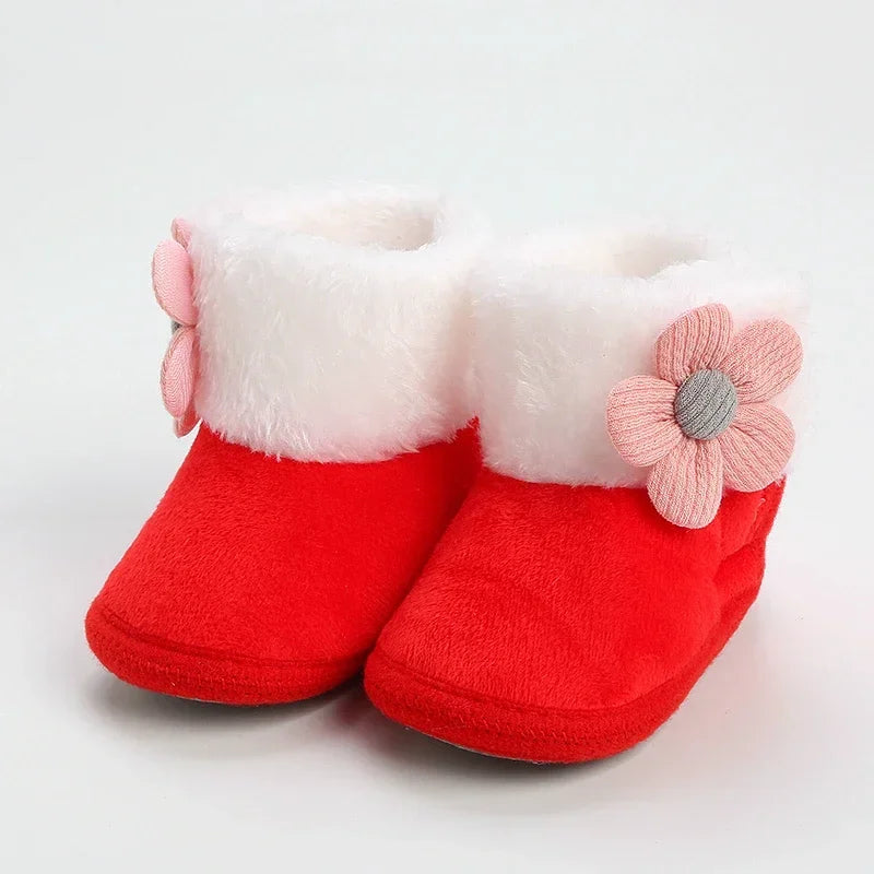 Newborn Baby Shoes — Soft Pompom Snow Boots for Girls & Boys, Warm Winter Toddler Booties