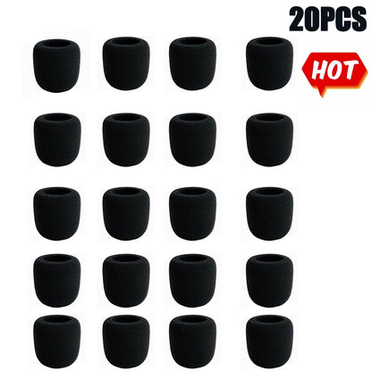 10pcs Thick Microphone Foam Covers - Professional Windscreen Sponge Caps for Studio Mic Protection