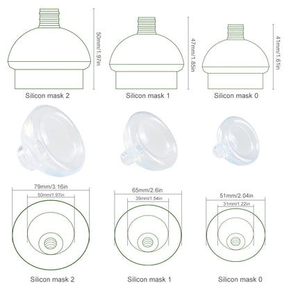 Cat & Dog Aerosol Chamber Inhaler — Portable Pet Spacer with Breathing Indicator Silicone Mask for Veterinary Use