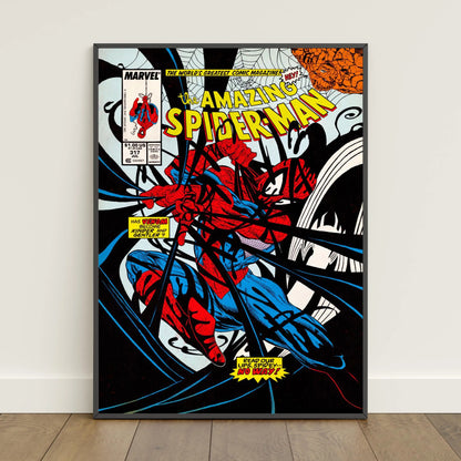 Spider-Man Comic Book Poster - Peter Parker Movie-Inspired Canvas Wall Art