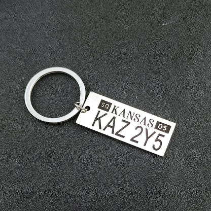 Supernatural Dean License Key Ring - Stainless Steel Custom Jewelry Gift