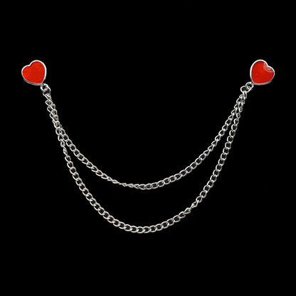 Fashion Gentleman Tassel Brooch – Men’s Suit & Shirt Lapel Pin with Chain, Pearl & Star for Wedding or Party
