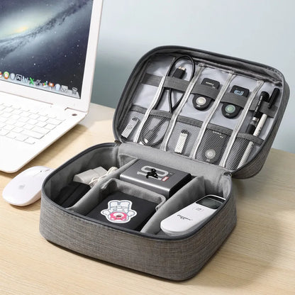 Waterproof Cable Storage Bag – Portable Travel Electronics Organizer for USB Cables, Chargers & Data Line Accessories