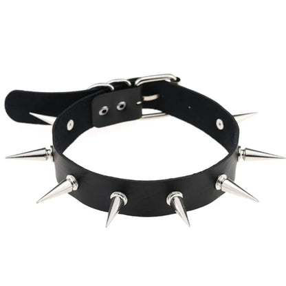 Harajuku Cosplay Rivet Star Punk Rock Gothic Collar — Sexy PU Leather Heart Cross Spike Choker Jewelry for Women