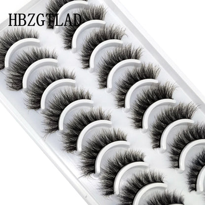 HBZGTLAD 10 Pairs 3D Faux Mink False Eyelashes – Natural Long Look Short Mink Lash Extensions for Makeup & Beauty