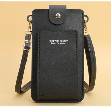 Women's Soft Leather Wallet & Touch Screen Phone Purse – Crossbody Shoulder Bag Handbag