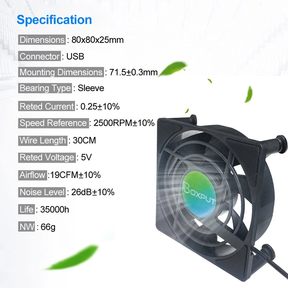USB Mini Cooling Fan for TV Box – Silent Radiator Cooler for Android Set-Top Boxes 2025