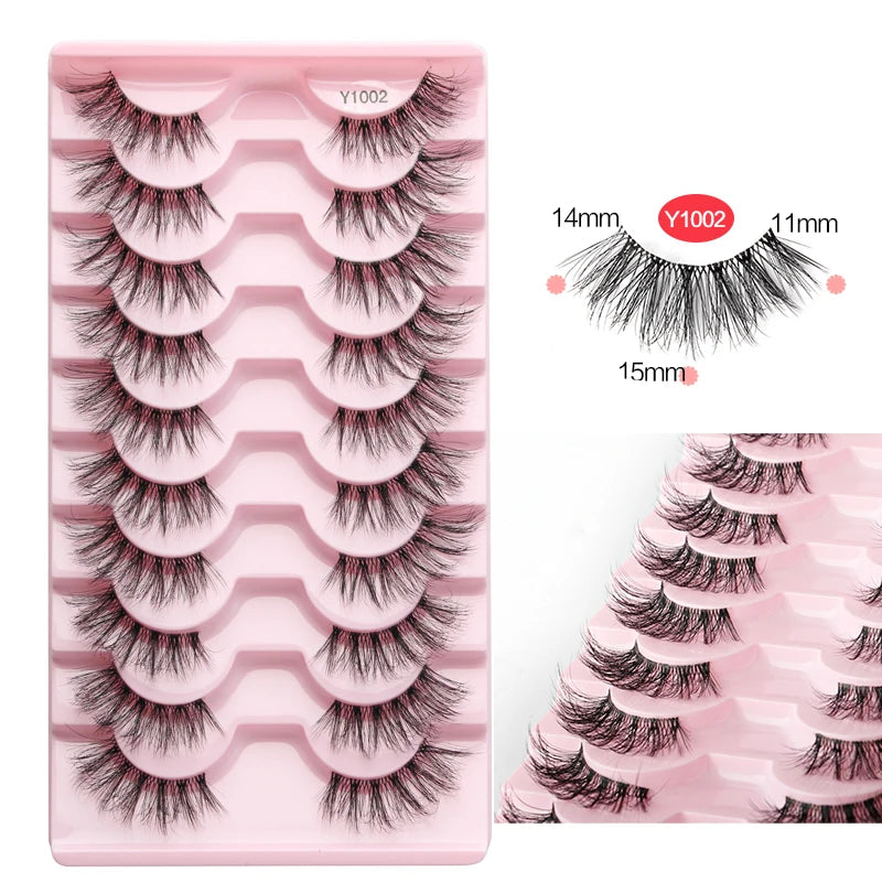 SHIDISHANGPIN 3D Half Cat Eye Lashes – Natural Winged Fox Faux Mink Eyelashes for Makeup