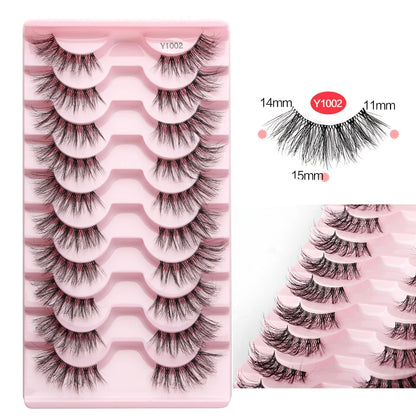 SHIDISHANGPIN 3D Half Cat Eye Lashes – Natural Winged Fox Faux Mink Eyelashes for Makeup