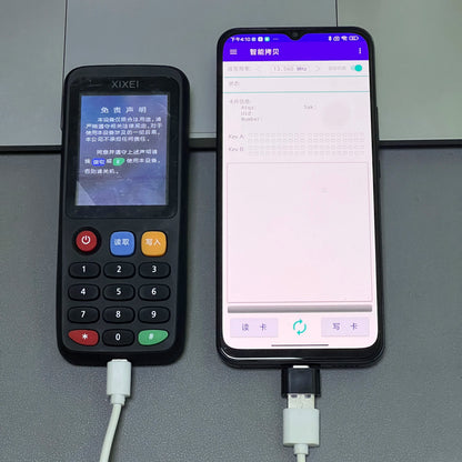 X7 RFID Smart Card Reader and Copier - 125kHz ID and 13.56MHz NFC Chip Writer for NTAG213/215 Cards and Tags