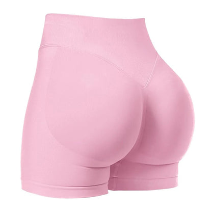 Women’s Summer Low-Waist Seamless Shorts – High-Stretch Gym, Yoga, Running & Cycling Shorts