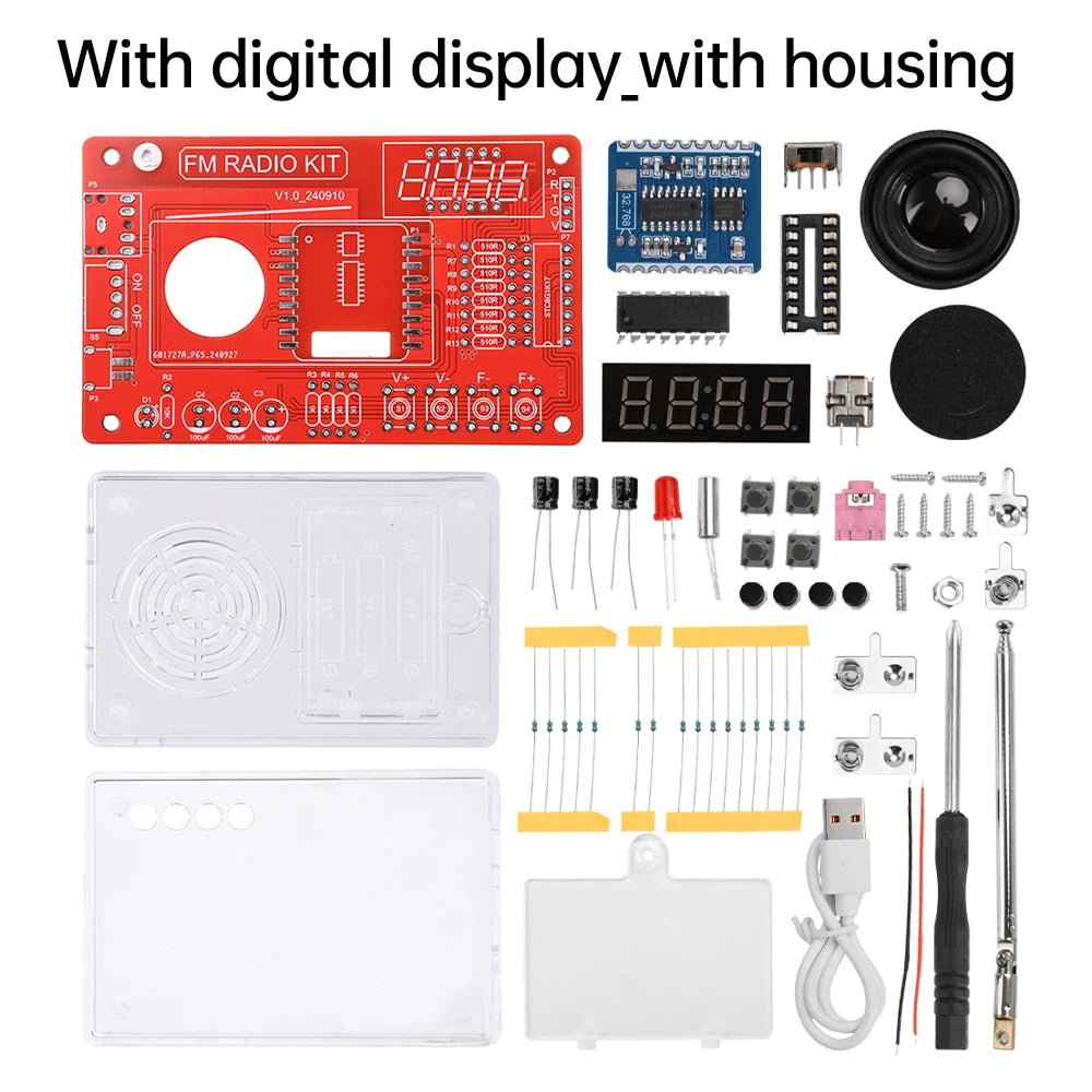 RDA5807 FM Radio DIY Soldering Kit - 87–108MHz Radio Project for STEM Education, School Teaching & Electronics Hobbyists