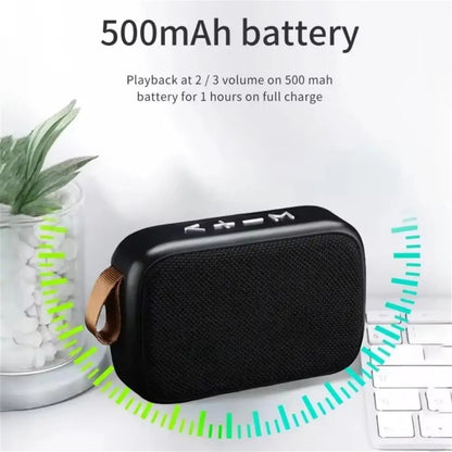 Wireless Mini Bluetooth Speaker – Fabric Design, TF Card Support, 3D Stereo Sound for Outdoor Use
