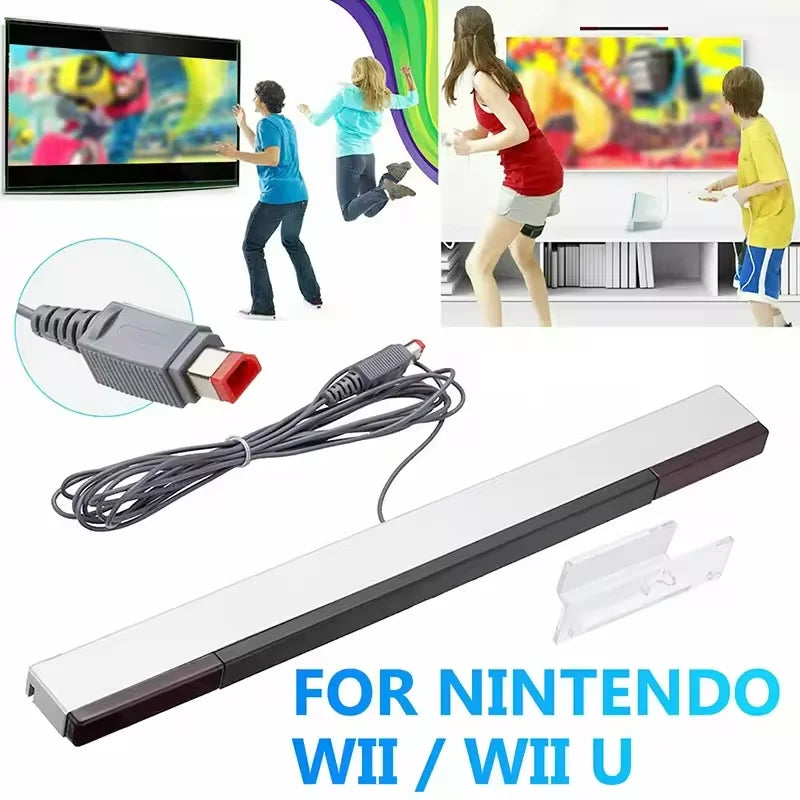 Wii Motion Sensor Receiver Bar - USB Infrared Replacement with Extension Cable for Nintendo Wii & Wii U
