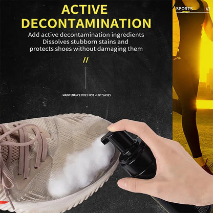 Sneaker Shoe Cleaner Kit — 5.3oz Water-Free Foam with Brush & Cloth, Cleans White Shoes, Suede, Boots