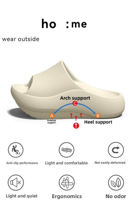 Women's & Men's Arch Support Slippers - Negative Heel Indoor Home Flat Foot Sandals