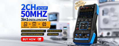 FNIRSI DSO510 DSO152 DSO153 Mini Handheld Digital Oscilloscope | 2-in-1, 48MS/s, 10MHz Bandwidth for Electronic Repair