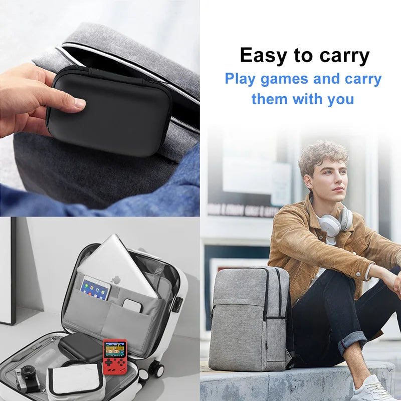 Carrying Case for R36S/GB300/FC/RG35XX Handheld Game Console – Portable Travel Storage Bag for Retro Mini Game Players
