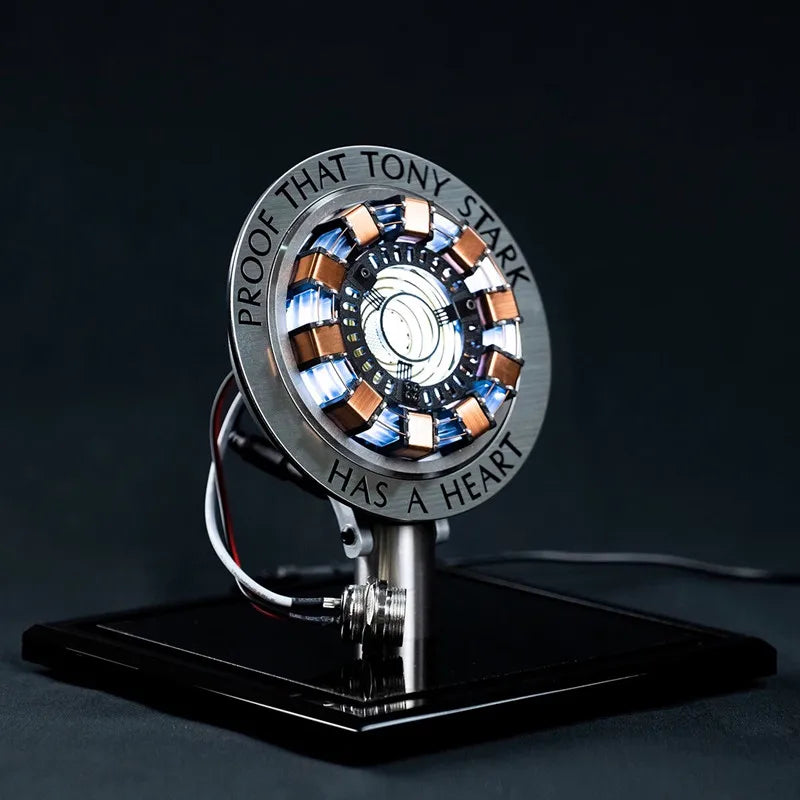 Avenger Iron Man MK1 Arc Reactor – Tony Stark Heart of Mark Figure with LED Light, 1:1 Cosplay Toy Chest Lamp for Kids Gift