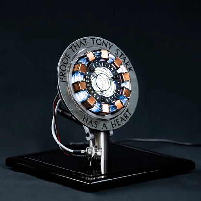 Avenger Iron Man MK1 Arc Reactor – Tony Stark Heart of Mark Figure with LED Light, 1:1 Cosplay Toy Chest Lamp for Kids Gift