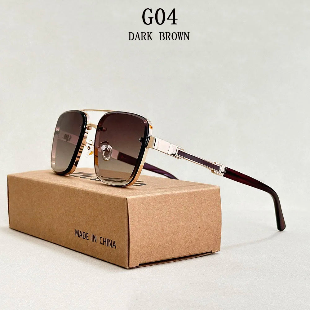 Luxury Square Sunglasses — Vintage Unisex Fashion Shades with UV Protection for Men & Women