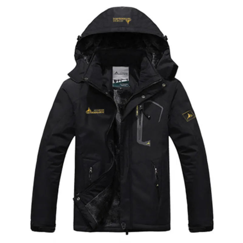 Men's Winter Parka – Windproof & Warm Hooded Fur Coat, Military-Style Thick Anorak Jacket