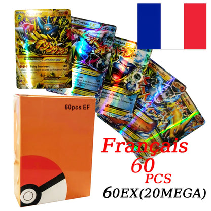 French VMAX V EX GX MEGA Trading Cards - Collectible Battle Trainer Cards and Christmas Gift Set