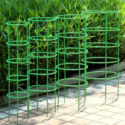 Plastic Plant Support Pile Half Round Stake - Ideal for Climbing Vines & Bonsai - Flower Ring Holder & Rack for Garden Plants