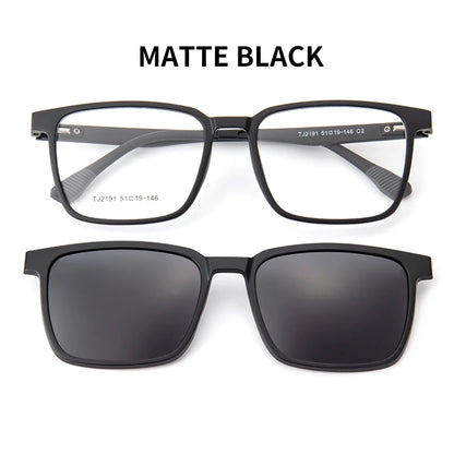 VICKY Flip-Up Magnetic Clip-On Prescription Sunglasses - TR90 Polarized Myopia Glasses Night Vision Reading Eyewear for Men & Women