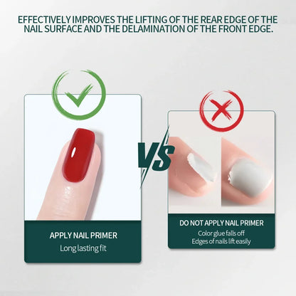 Nailpop Nail Dehydrator & Primer — Acid-Free Natural Nail Prep for Acrylic & UV Gel, Fast Dry Superior Bonding Set