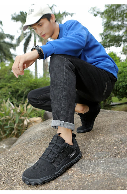 New Plus-Size Hiking & Outdoor Shoes – Wide Fit Barefoot Casual Sneakers for Men & Women