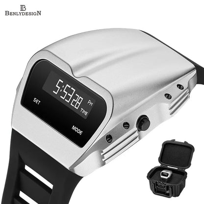 Men’s Retro Digital Watch - Waterproof Electronic Wristwatch with Vintage Style