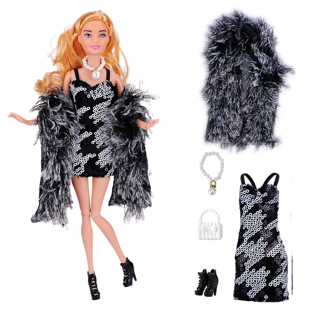 NK Princess Wedding Dress for 30CM Dolls – 1/6 Doll Clothes with Noble Skirt & 11.5" Doll Shoes, Perfect Gift