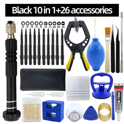 Mobile Phone Repair Tool Kit – Screwdriver, Tablet Battery Disassembly, Screen Opening & Dust Cleaning Set with Small Pentagon Tools