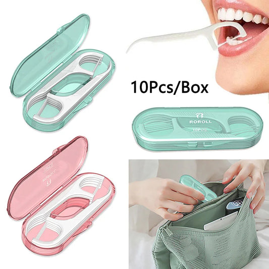 ELIJAH Portable Floss & Toothpick Storage Box – Tooth Cleaner Set with Storage Tube, Travel-Friendly Gift