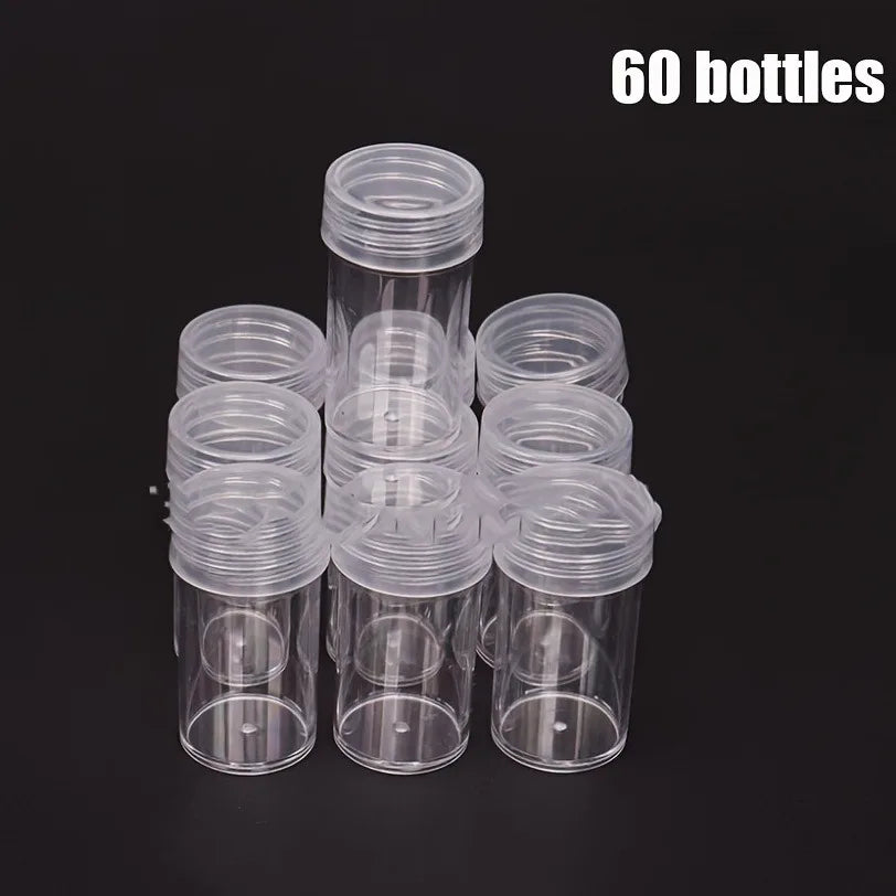 30-Bottle Bead Organizer with Lids – Diamond Painting & DIY Craft Storage Containers