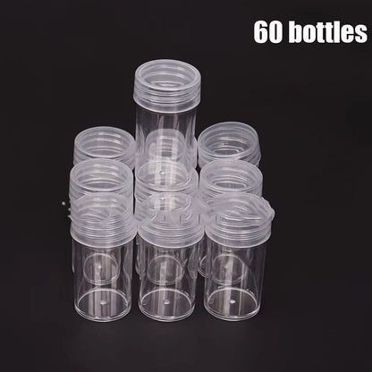 30-Bottle Bead Organizer with Lids – Diamond Painting & DIY Craft Storage Containers